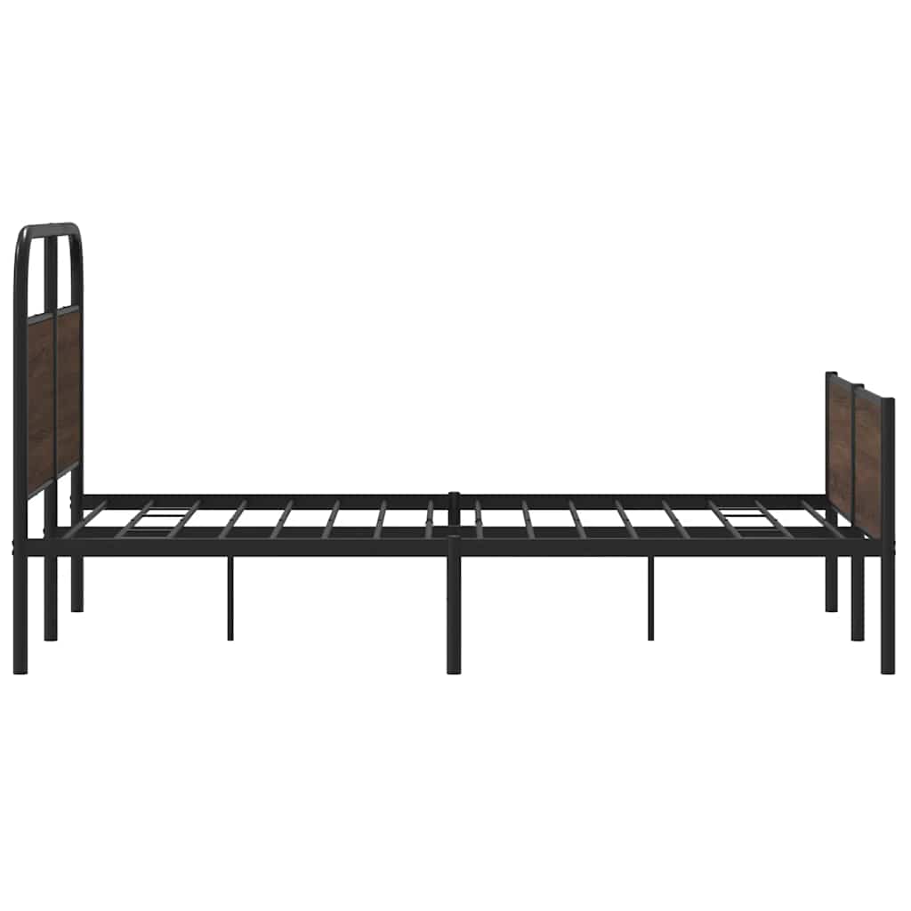 sengeramme 120x190 cm uden madras konstrueret træ brunt eg