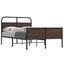 sengeramme 140x190 cm uden madras konstrueret træ brunt eg