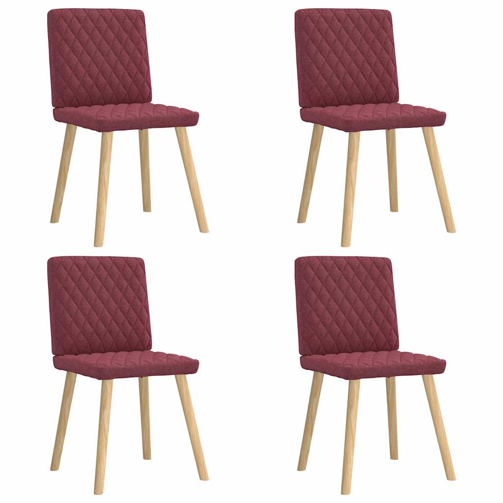 spisebordsstole 4 stk. stof vinrød