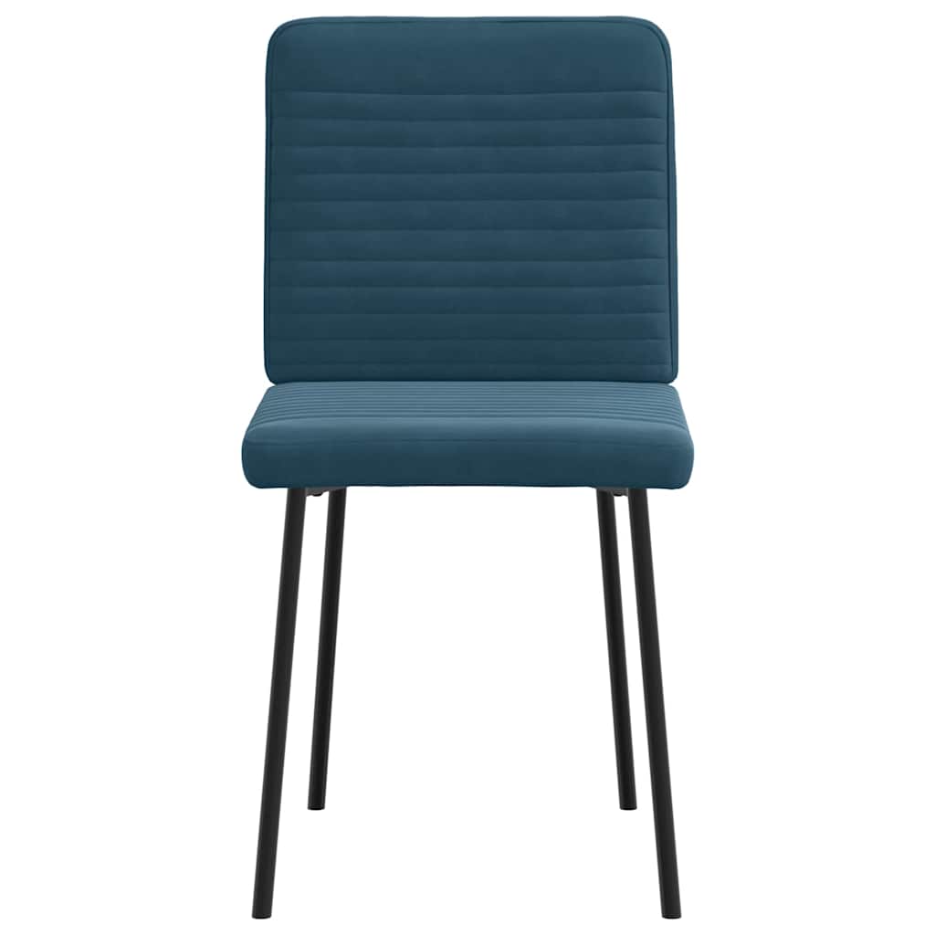 spisebordsstole 4 stk. velour blå