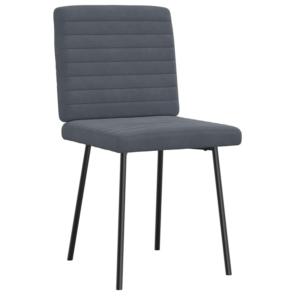 spisebordsstole 4 stk. velour mørkegrå