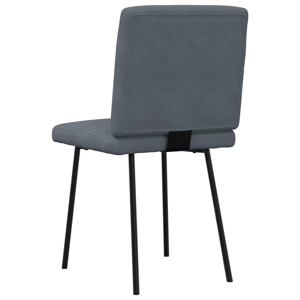 spisebordsstole 4 stk. velour mørkegrå