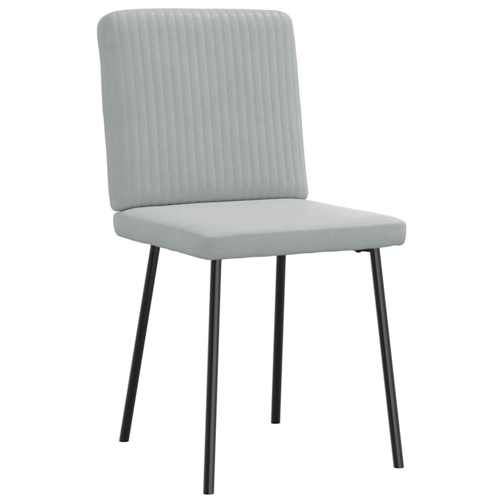 spisebordsstole 4 stk. velour lysegrå