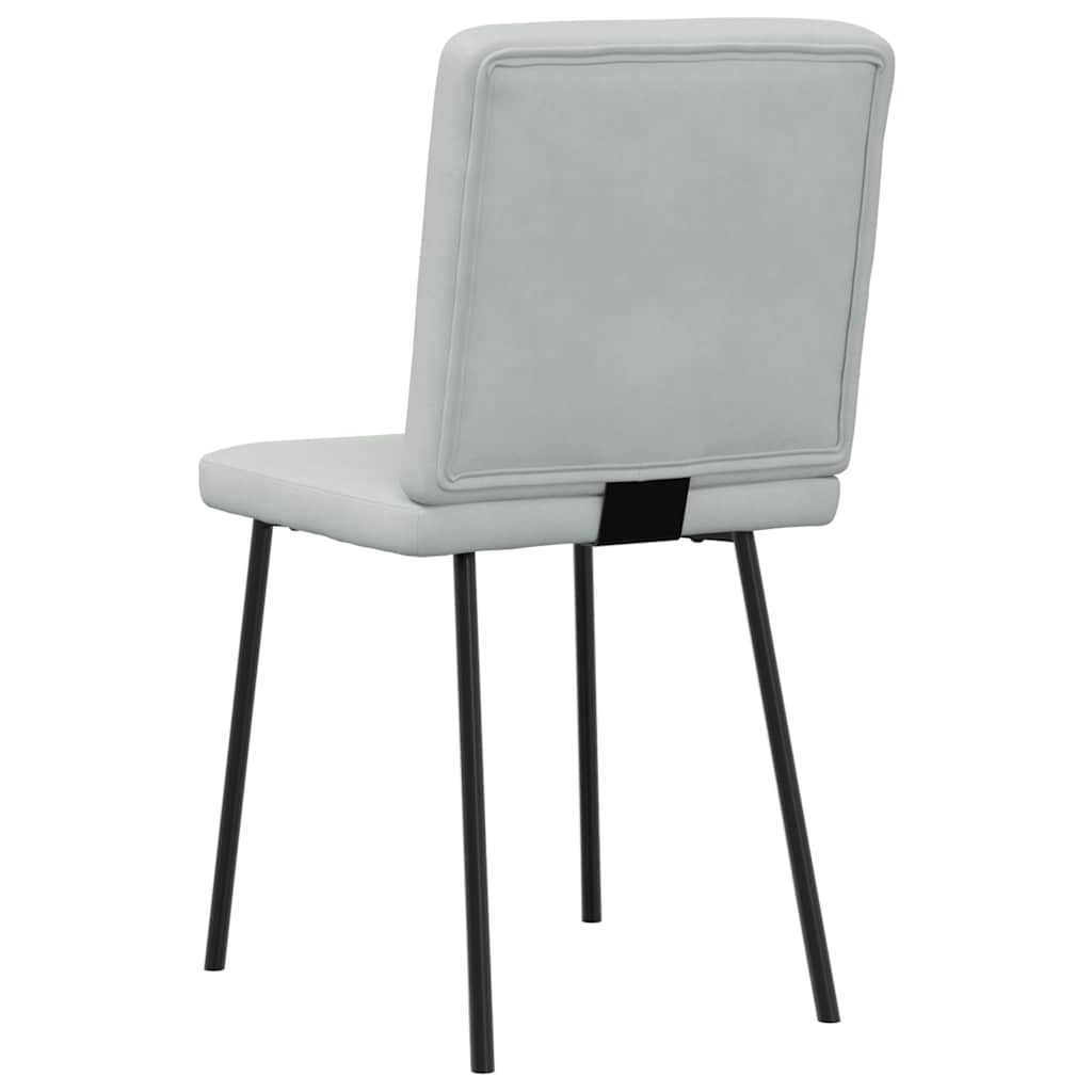 spisebordsstole 4 stk. velour lysegrå