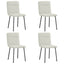 spisebordsstole 4 stk. velour cremefarvet
