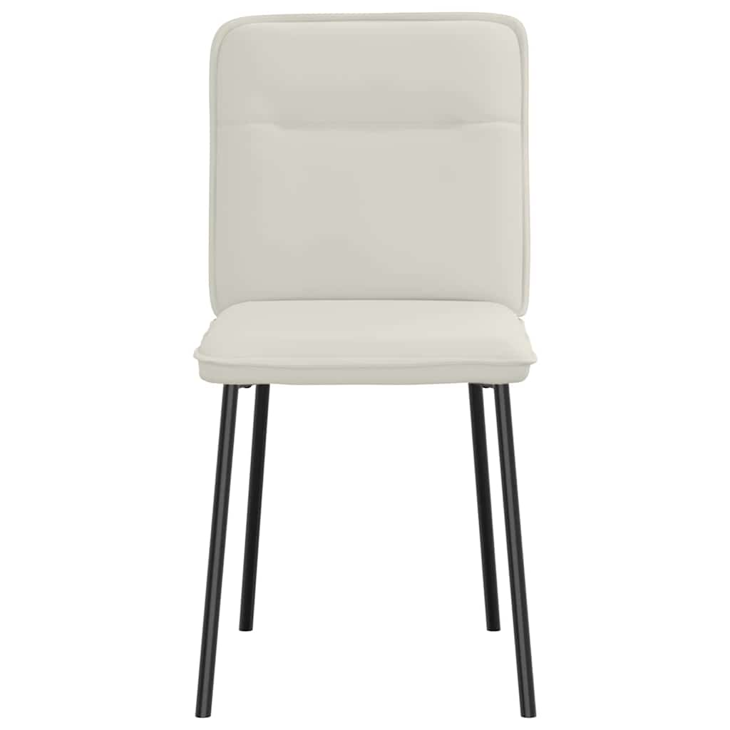 spisebordsstole 4 stk. velour cremefarvet