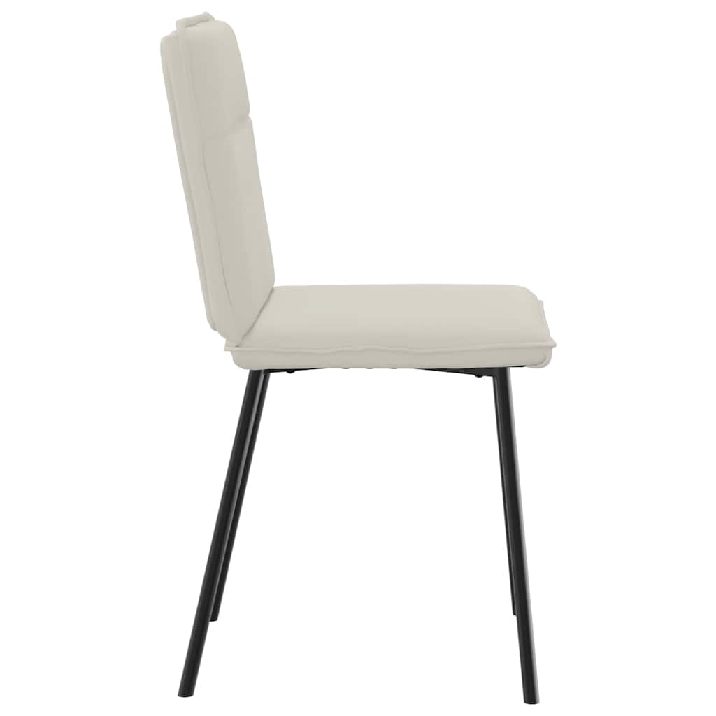 spisebordsstole 4 stk. velour cremefarvet