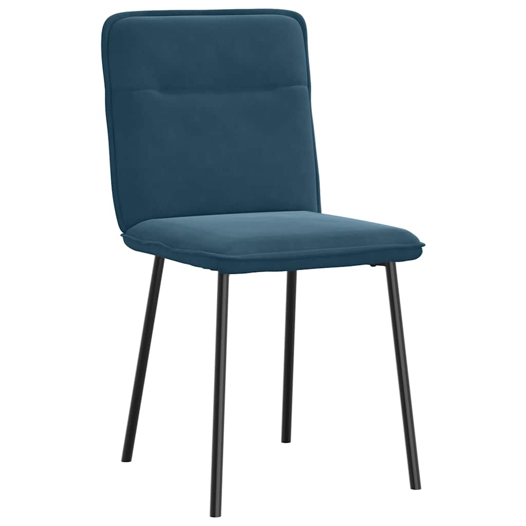 spisebordsstole 4 stk. velour blå