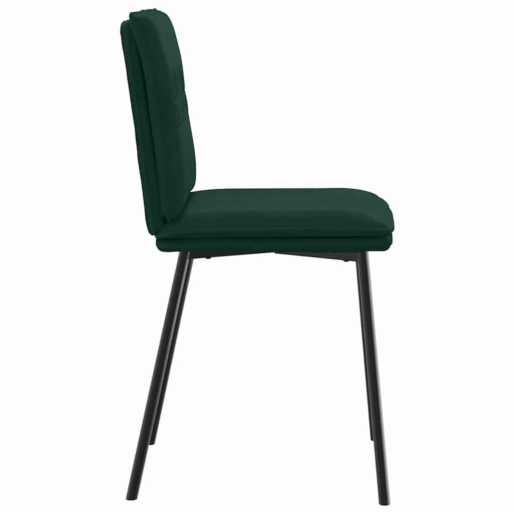 spisebordsstole 4 stk. velour mørkegrøn