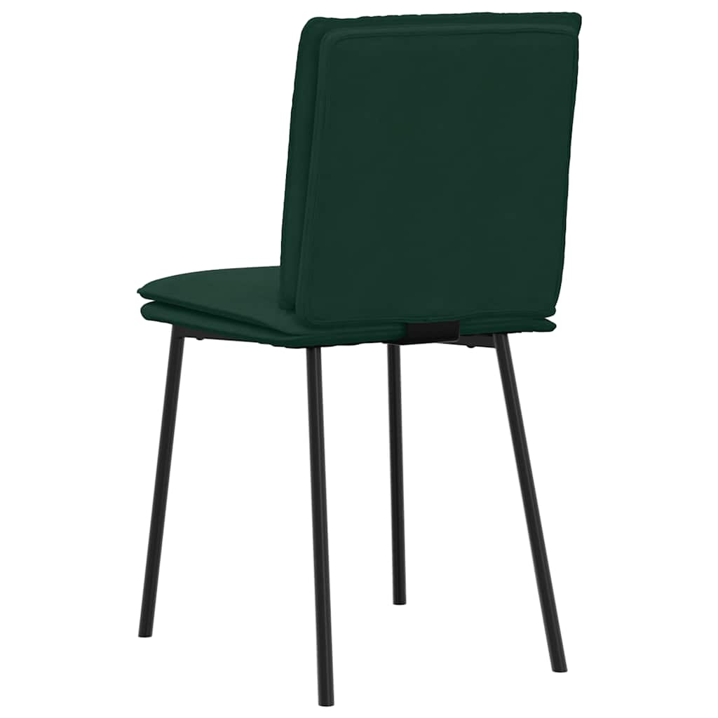 spisebordsstole 4 stk. velour mørkegrøn