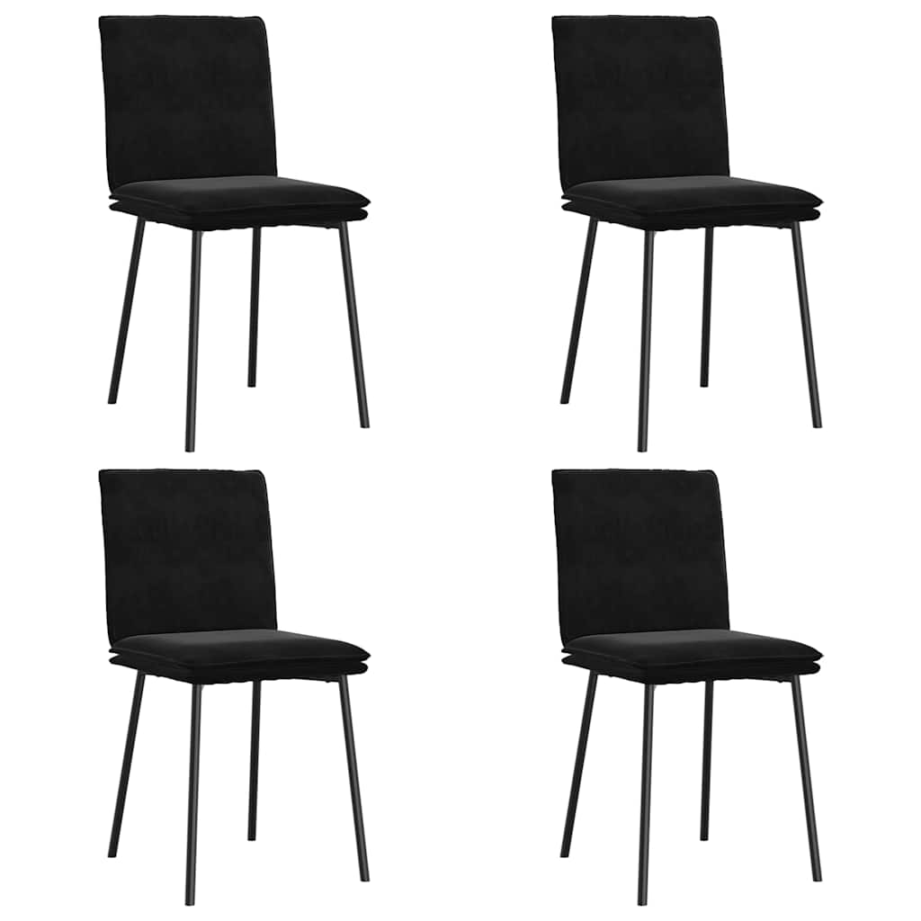 spisebordsstole 4 stk. velour sort