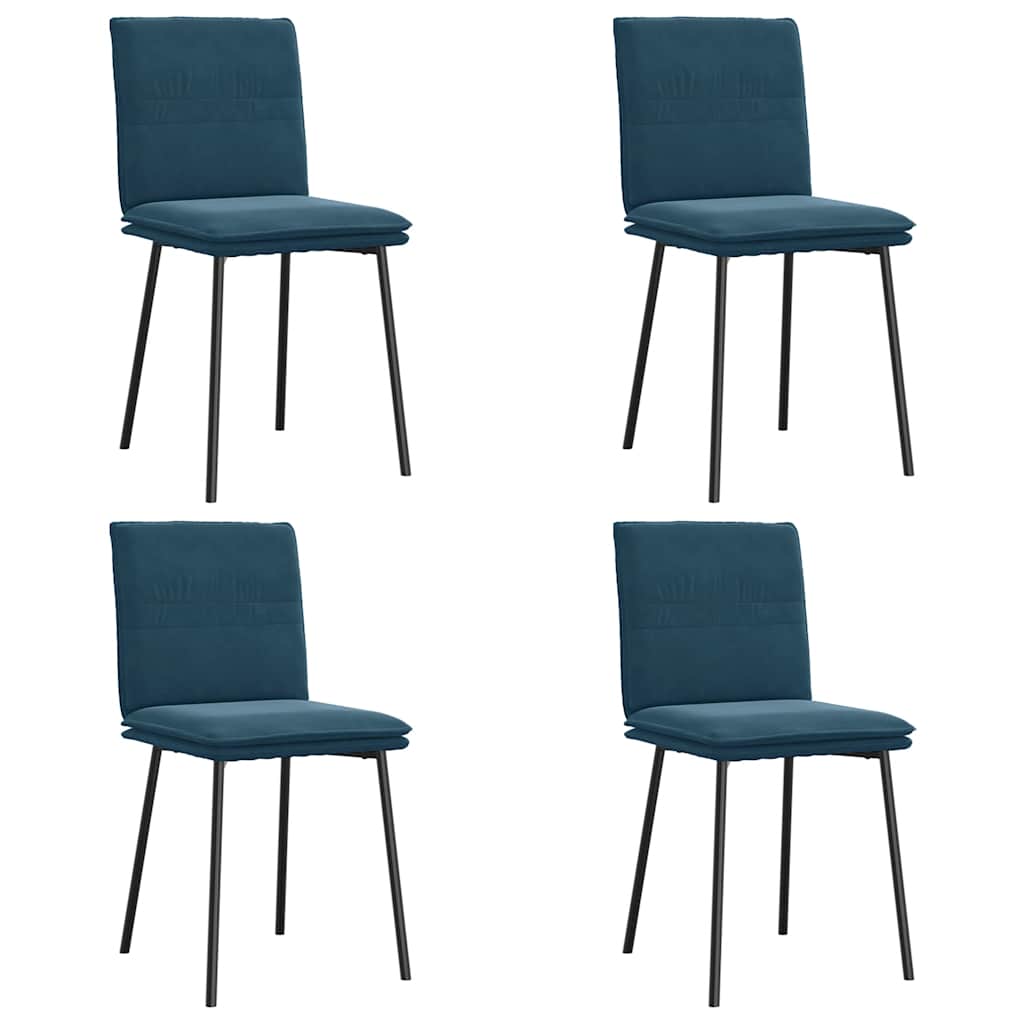 spisebordsstole 4 stk. velour blå