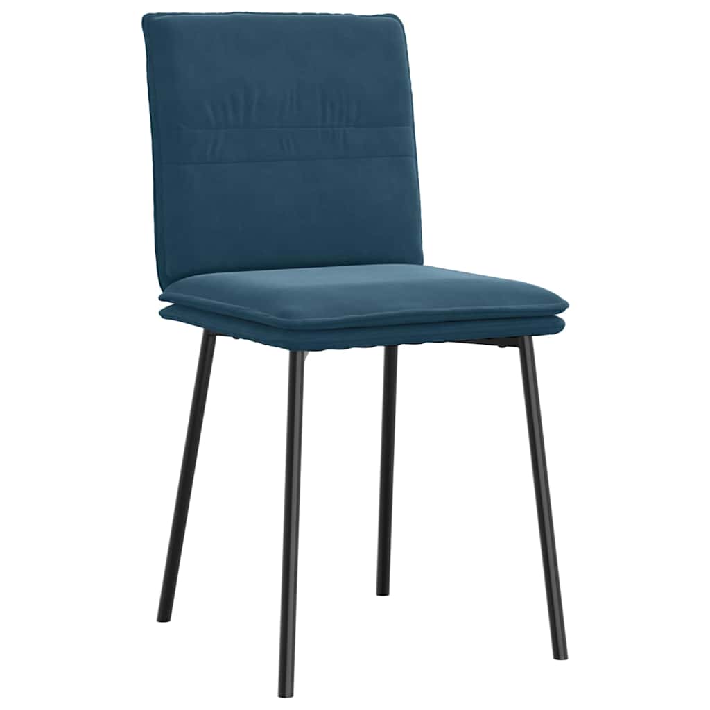 spisebordsstole 4 stk. velour blå