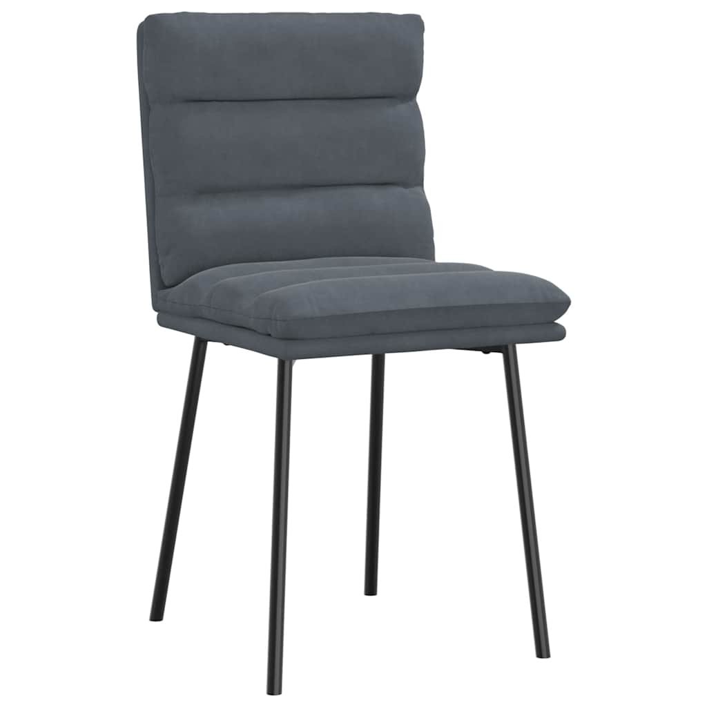 spisebordsstole 4 stk. velour mørkegrå
