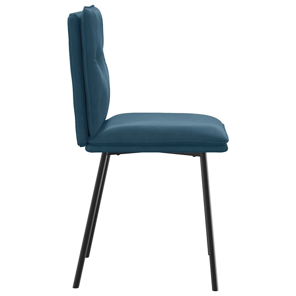 spisebordsstole 4 stk. velour blå