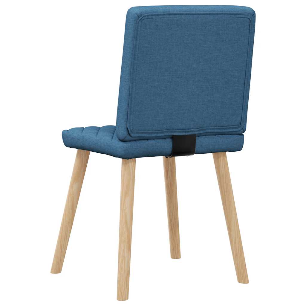 spisebordsstole 6 stk. stof blå