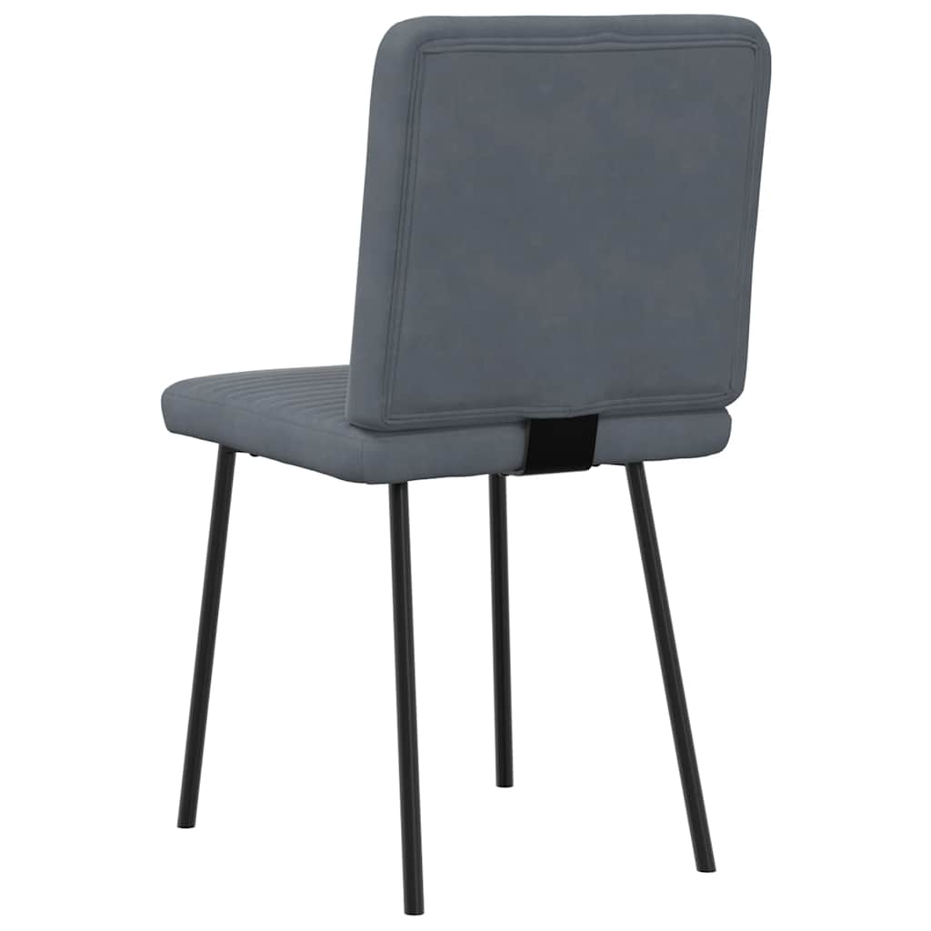 spisebordsstole 6 stk. velour mørkegrå