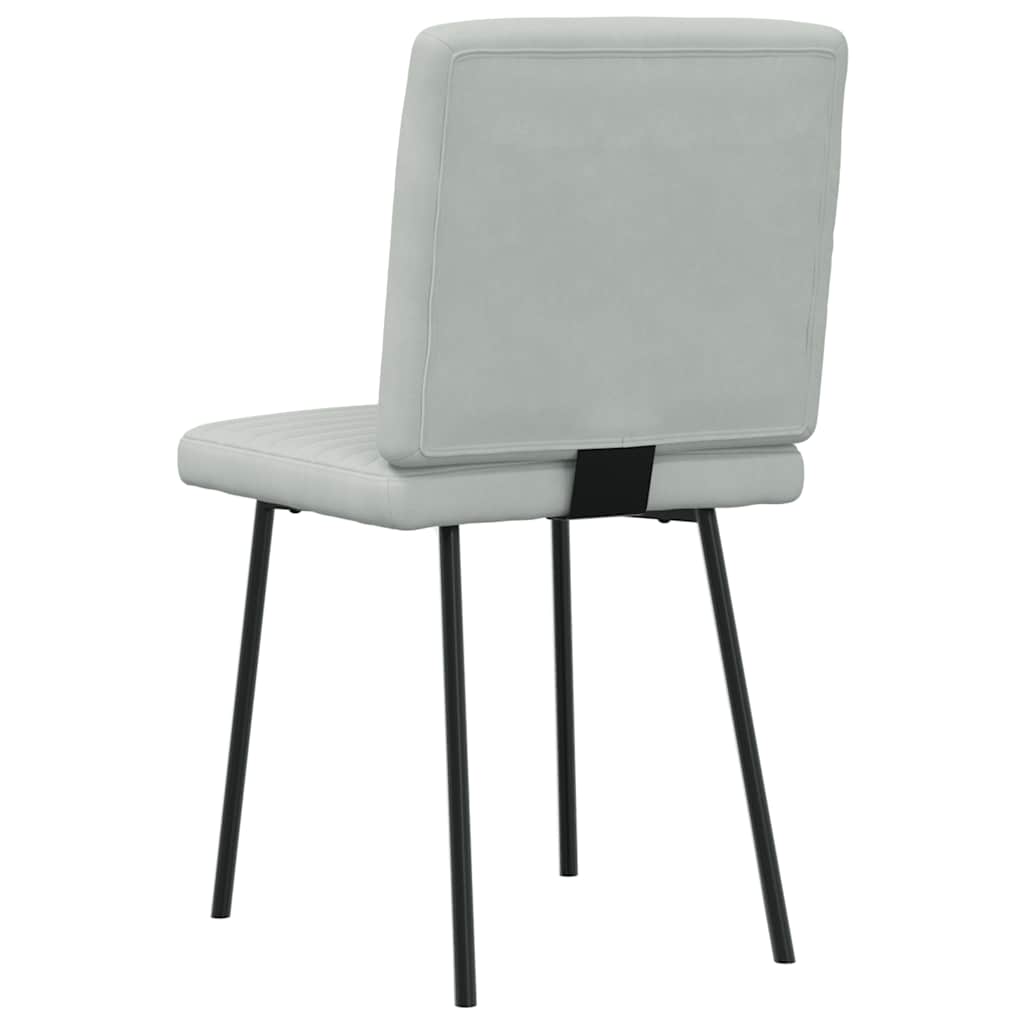 spisebordsstole 6 stk. velour lysegrå