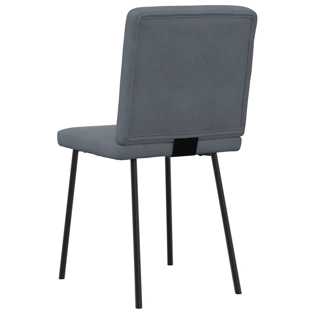 spisebordsstole 6 stk. velour mørkegrå