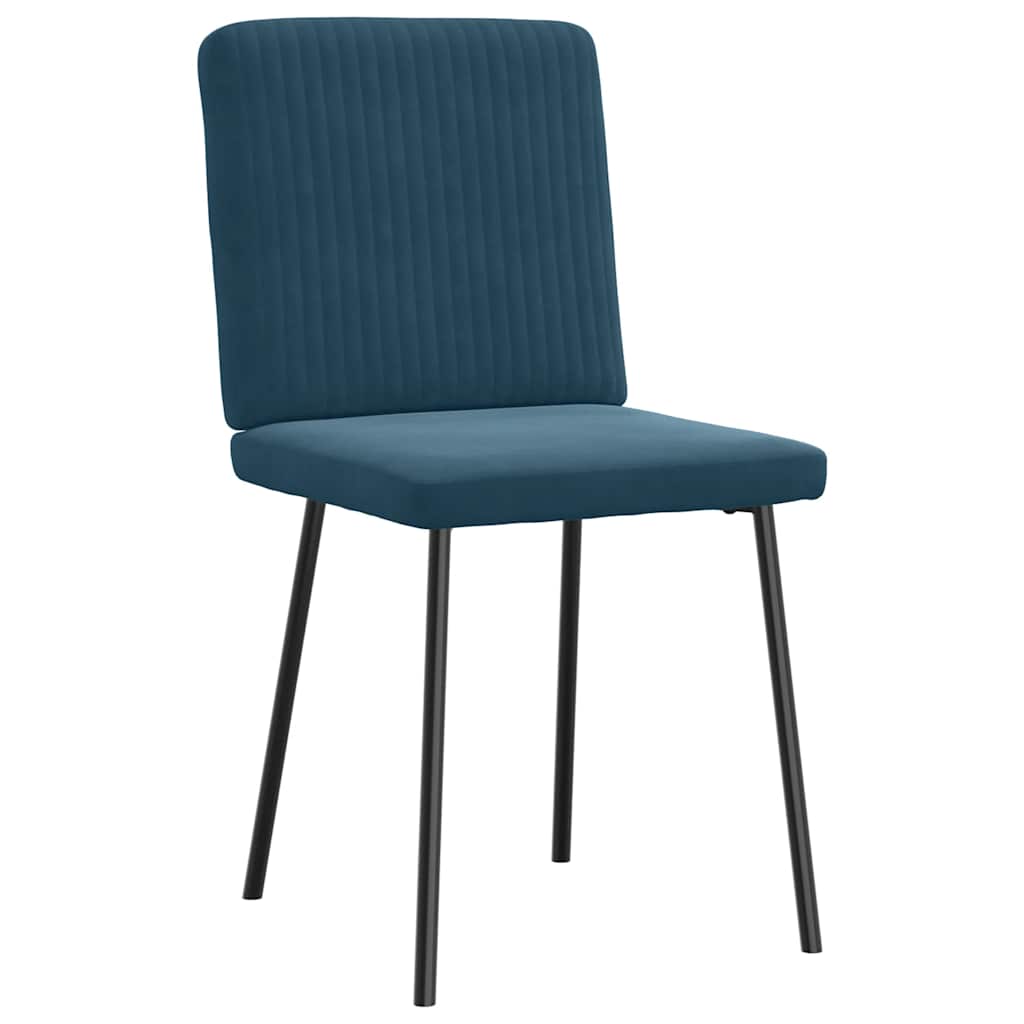 spisebordsstole 6 stk. velour blå