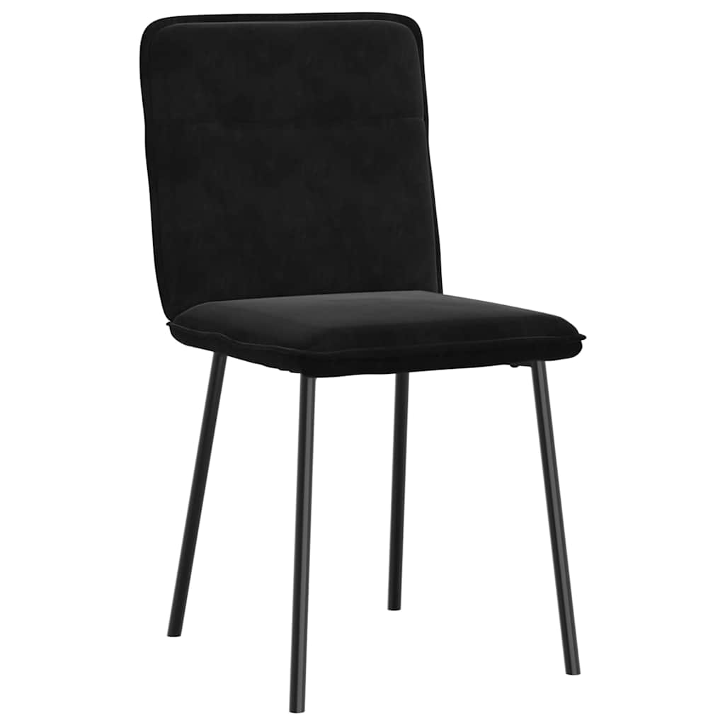 spisebordsstole 6 stk. velour sort