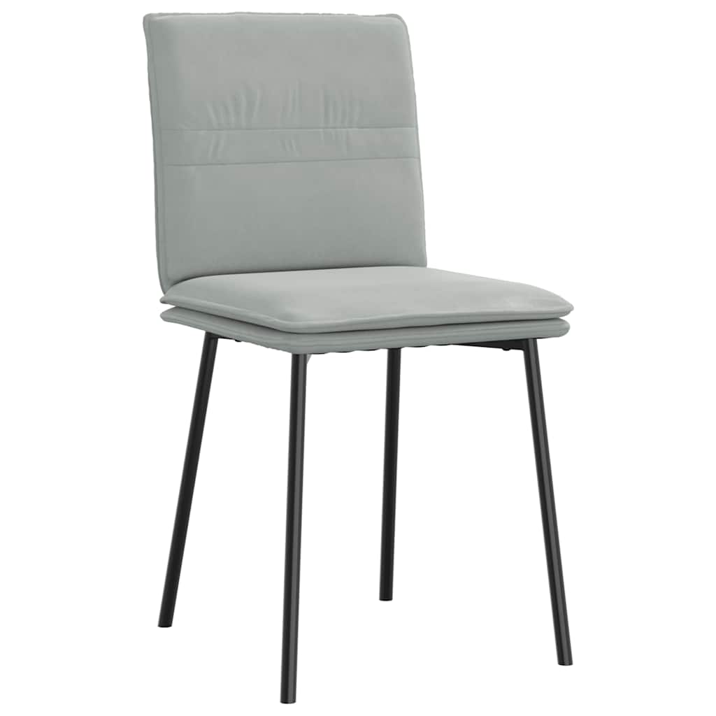spisebordsstole 6 stk. velour lysegrå