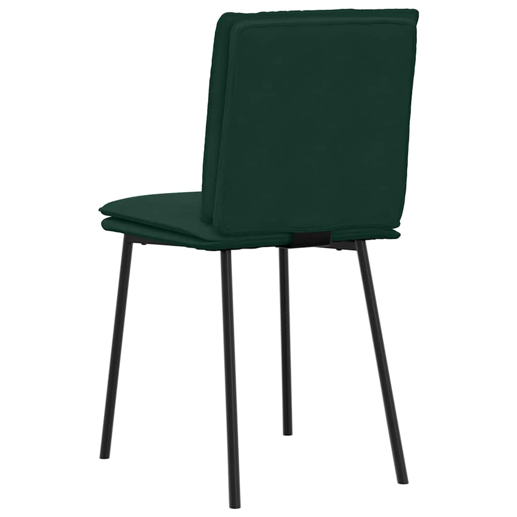 spisebordsstole 6 stk. velour mørkegrøn