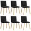 spisebordsstole 6 stk. stof sort