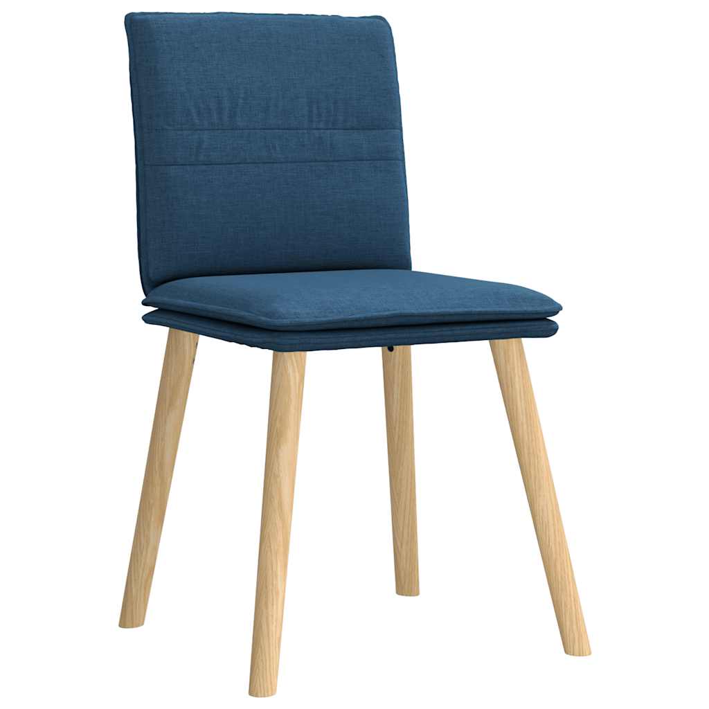 spisebordsstole 6 stk. stof blå