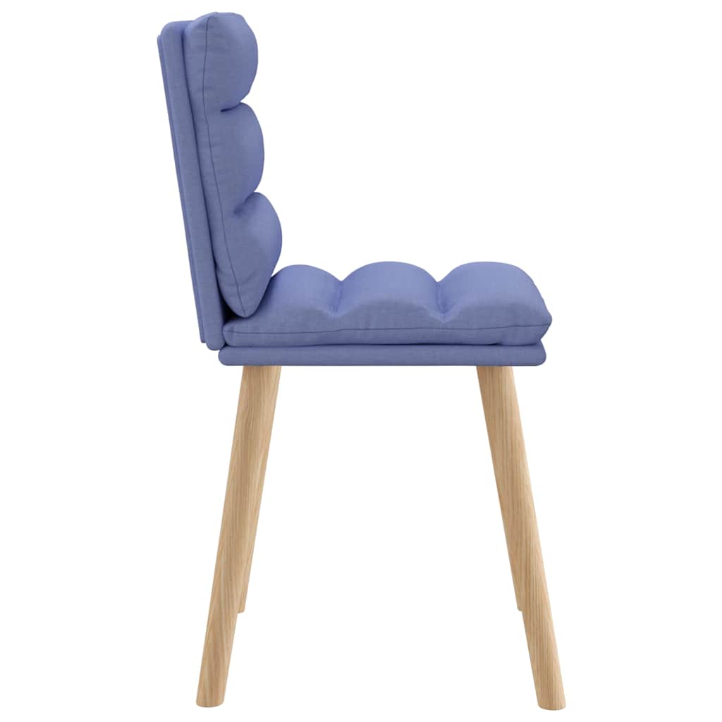 spisebordsstole 6 stk. Jeans blåt stof