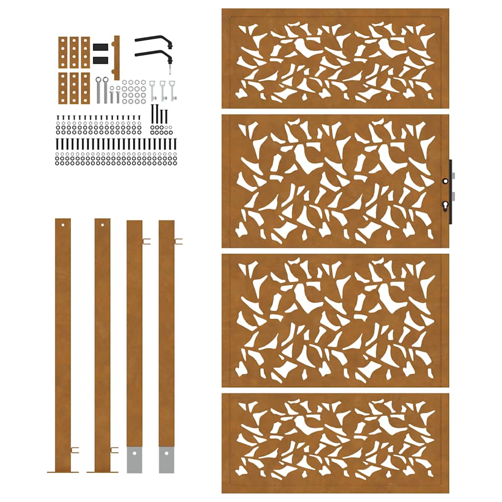 havelåge 100x175 cm vejrbestandigt stålbladdesign