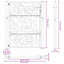 havelåge sort 100x125 cm stål flammedesign