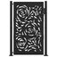 havelåge sort 100x150 cm stål flammedesign