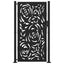 havelåge sort 100x175 cm stål flammedesign