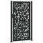 havelåge sort 100x175 cm stål flammedesign