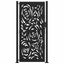 havelåge sort 100x200 cm stål flammedesign