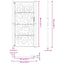 havelåge sort 100x200 cm stål flammedesign
