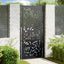 havelåge sort 100x200 cm stål flammedesign