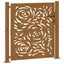 havelåge 100x100 cm vejrbestandigt stål flammedesign