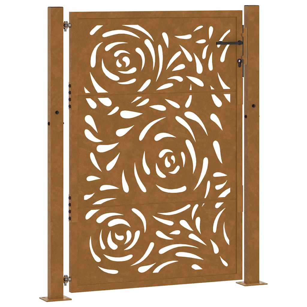 havelåge 100x150 cm vejrbestandigt stål flammedesign