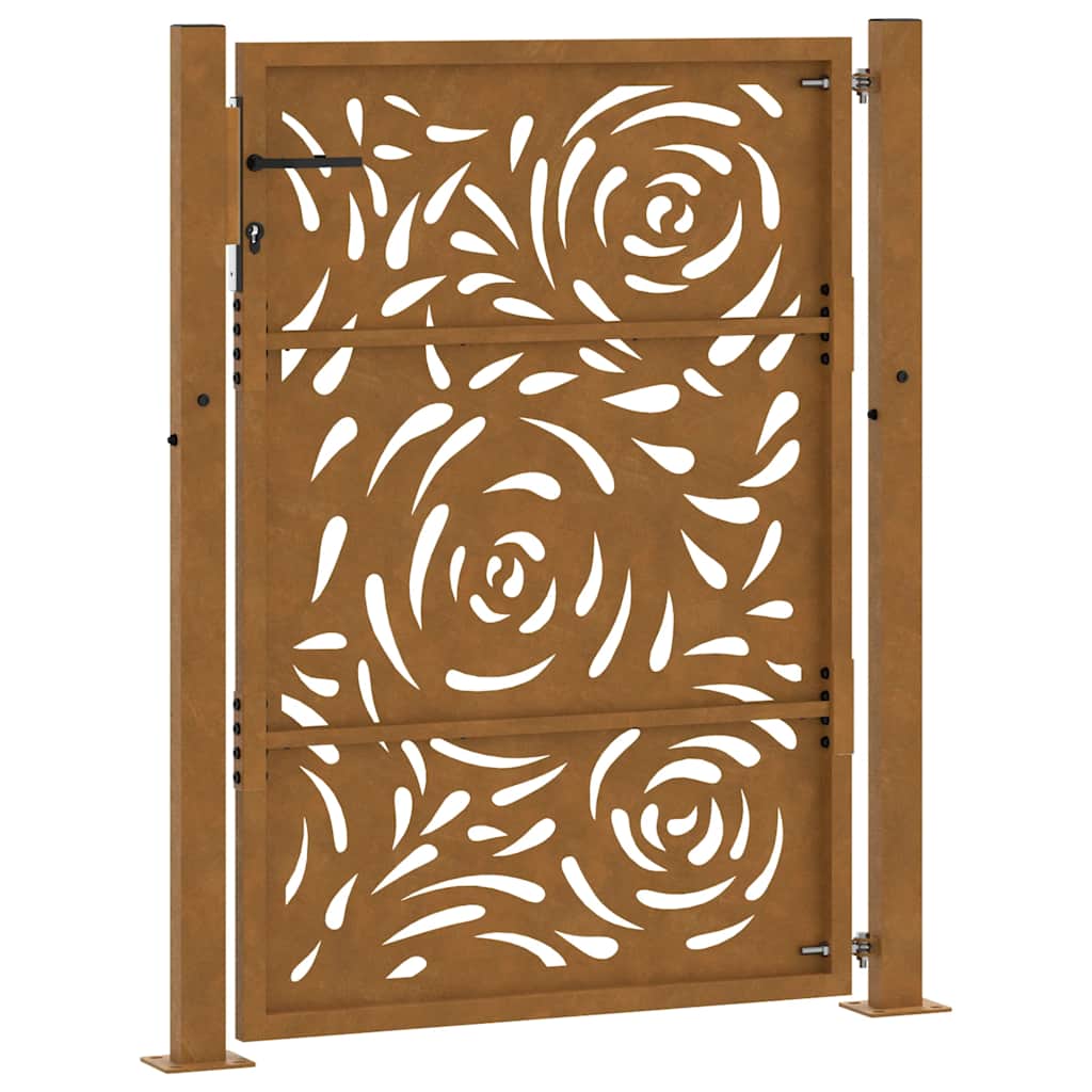 havelåge 100x150 cm vejrbestandigt stål flammedesign
