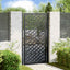 havelåge sort 100x175 cm stål krydsdesign
