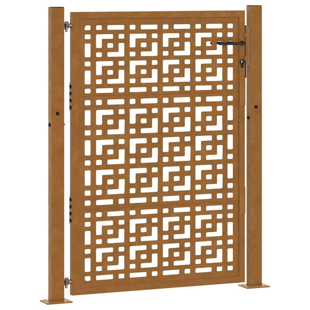 havelåge 100x125 cm vejrbestandigt stål med krydsdesign