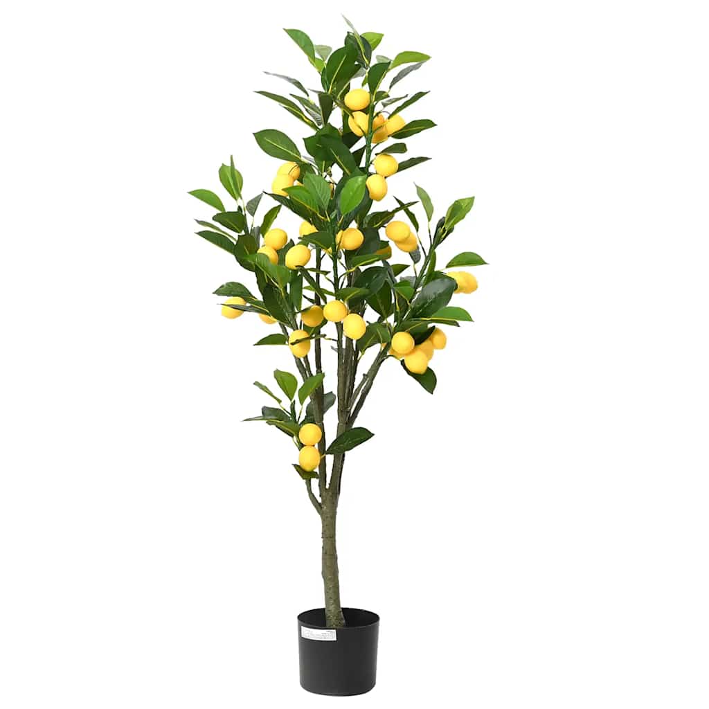 kunstigt citrontræ 136 blade 120 cm grøn