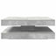 sofabord 360 grader drejeligt 90x90x34,5 cm betongrå