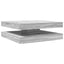 sofabord 360 grader drejeligt 90x90x34,5 cm grå sonoma-eg
