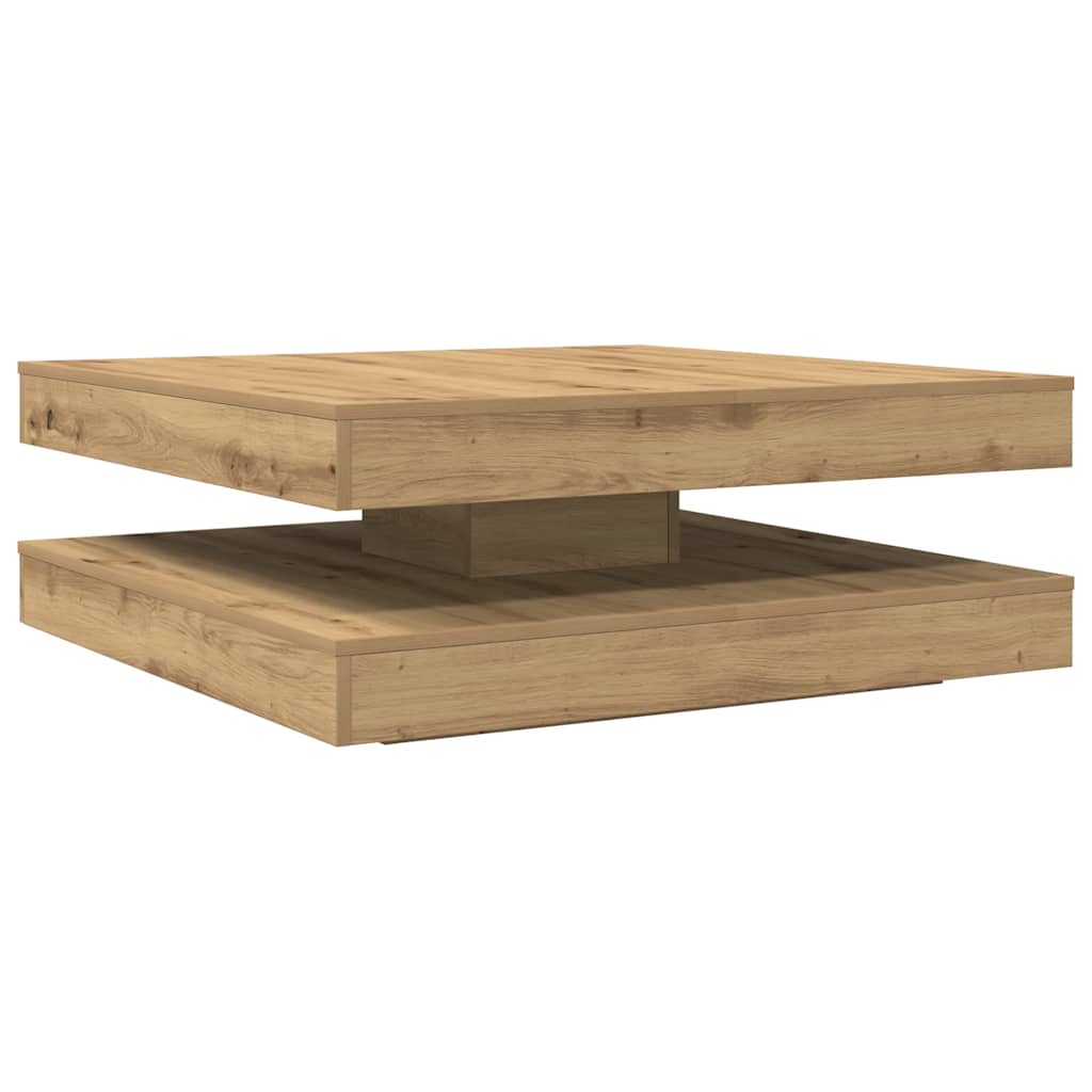 sofabord 360 grader drejeligt 90x90x34,5 cm kunsteg