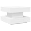 sofabord 360 grader drejeligt 50x50x34,5 cm hvid