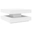 sofabord 360 grader drejeligt 70x70x34,5 cm hvid