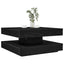 sofabord 360 grader drejeligt 70x70x34,5 cm sort